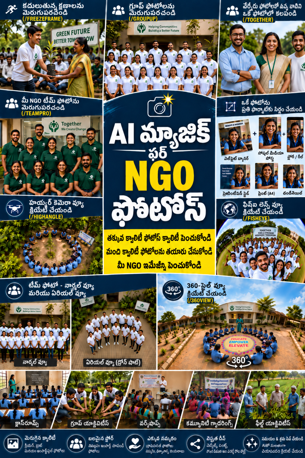 AI Magic for NGO Photos - Telugu