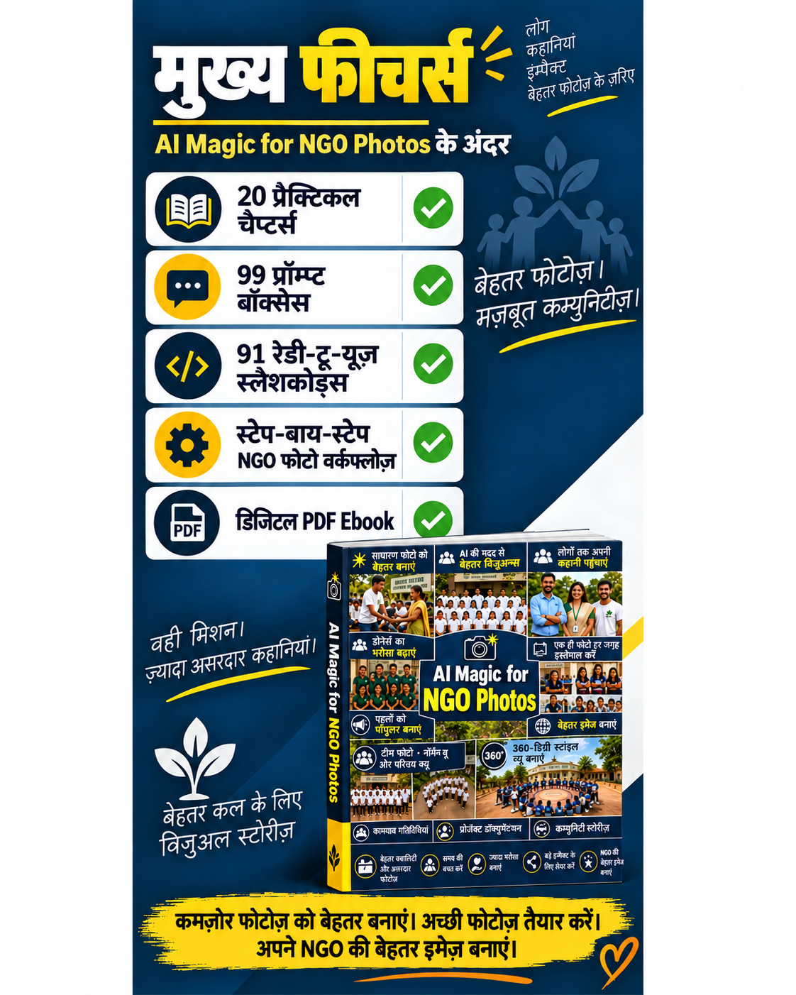 AI Magic for NGO Photos Hindi main features