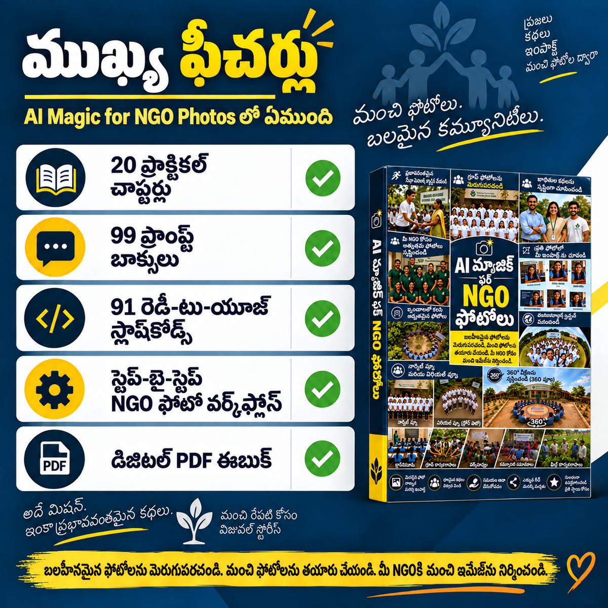 AI Magic for NGO Photos - Telugu